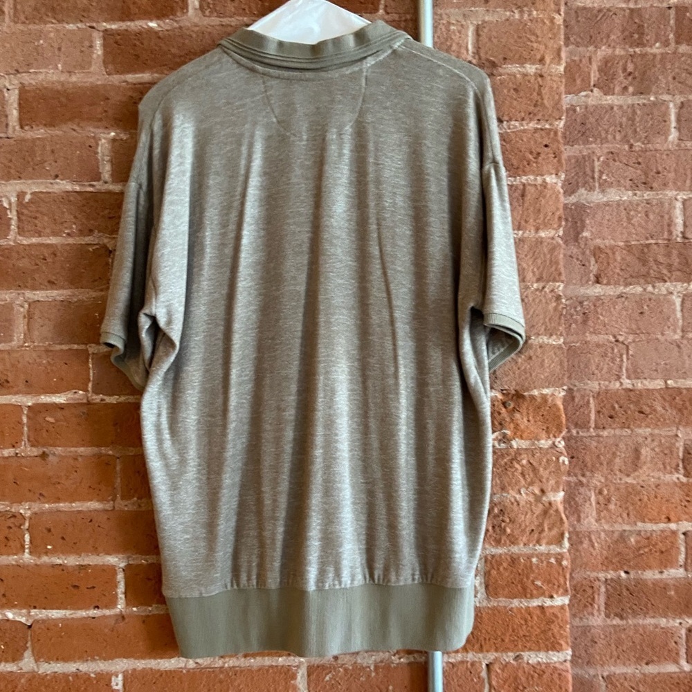 Richer Poorer Cozy Knit Polo in Warm Grey, L - Picture 3 of 7